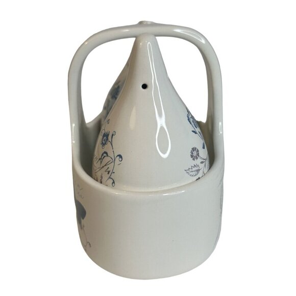 NEW Mikasa Antique Countryside Salt & Pepper Set With Caddy - Picture 9 of 12